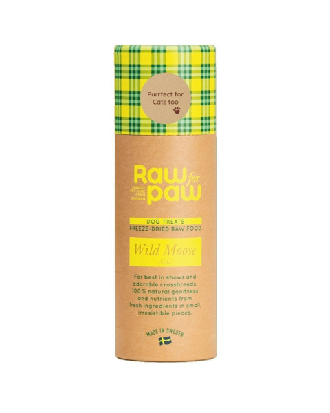 RAW FOR PAW Łoś liofilizowane przysmaki 45 g