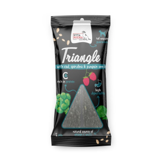 SYTA MICHA Trójkąt do żucia dorsz z jeleniem i spiruliną 2 szt.