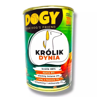 DOGY Karma mokra królik z dynią 400 g