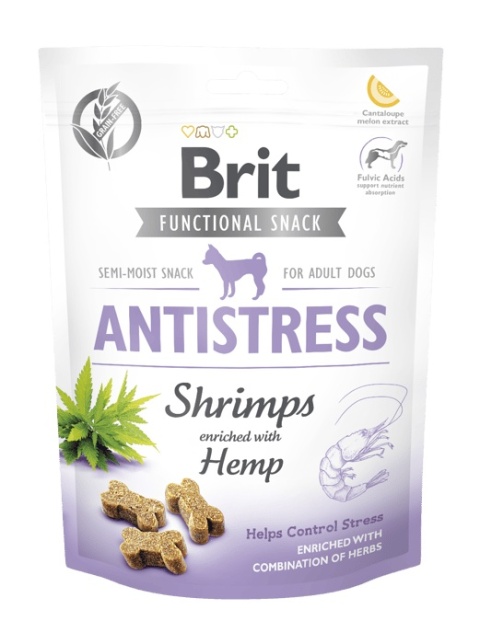 BRIT Functional Snack Antistress krewetki i konopie 150 g BRIT Functional Snack Antistress krewetki i konopie 150 g