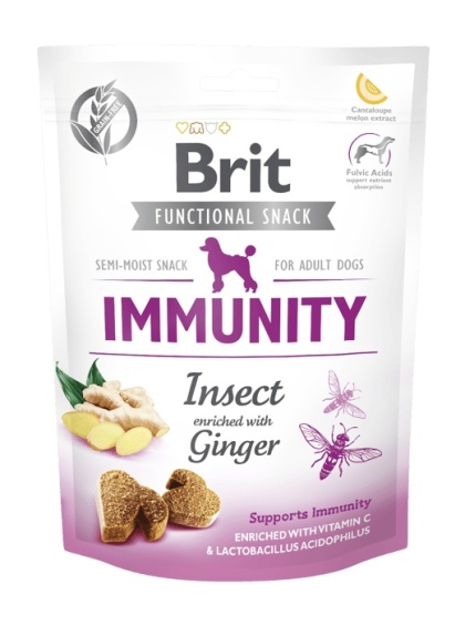 BRIT Funkcjonalne przysmaki immunity owady i imbir 150 g