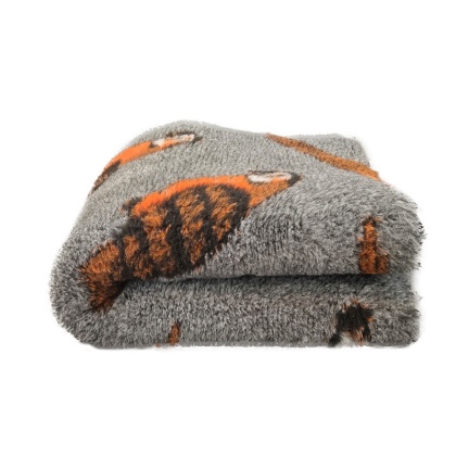 BUBA Dry bed legowisko antypoślizgowe szare w papugi