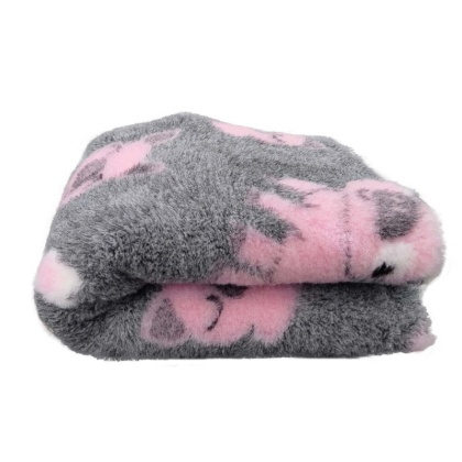 BUBA Dry bed legowisko antypoślizgowe szare w świnki