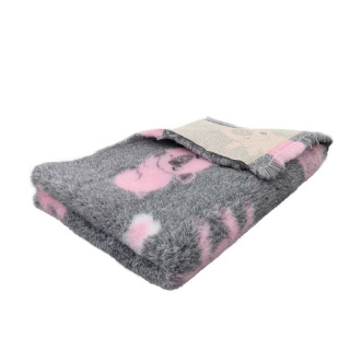 BUBA Dry bed legowisko antypoślizgowe szare w świnki