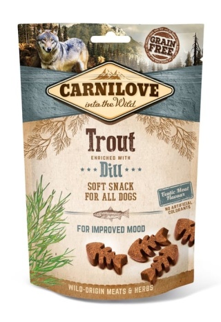 CARNILOVE Semi-Moist Snack pstrąg i koperek 200 g