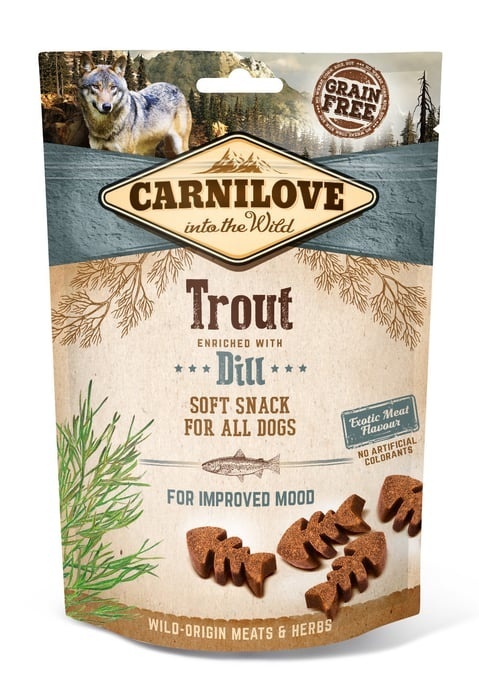 CARNILOVE Semi-Moist Snack pstrąg i koperek 200 g CARNILOVE Semi-Moist Snack pstrąg i koperek 200 g