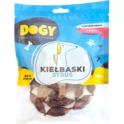 DOGY Kiełbaski ze strusia 100 g