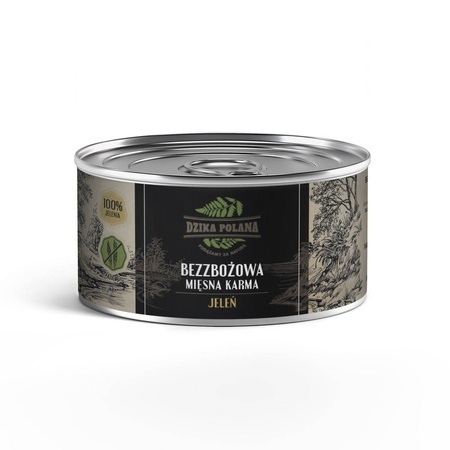 DZIKA POLANA Karma mokra jeleń 100% 410 g DZIKA POLANA Karma mokra jeleń 100% 410 g