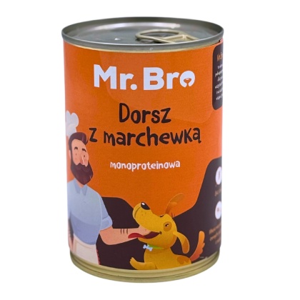 MR. BRO Karma mokra dorsz z marchewką 400 g