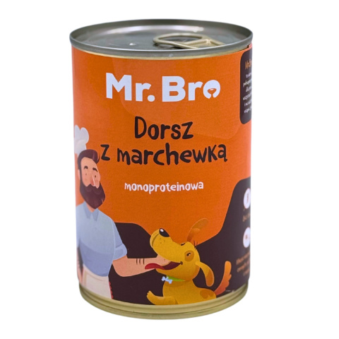 MR. BRO Karma mokra dorsz z marchewką 400 g MR. BRO Karma mokra dorsz z marchewką 400 g