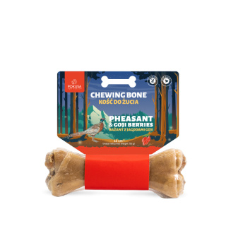 POKUSA Kość do żucia z dodatkiem bażanta i jagód goji 12 cm