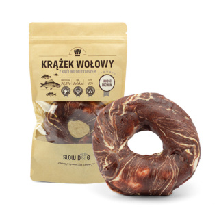 SLOW DOG Krążek wołowy owinięty królikiem i dorszem 1 szt.