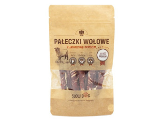 SLOW DOG Pałeczki wołowe z jagnięciną i dorszem 100g