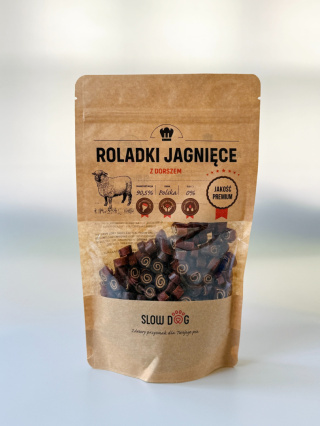 SLOW DOG Treserki Roladki z jagnięciny i dorsza 250g