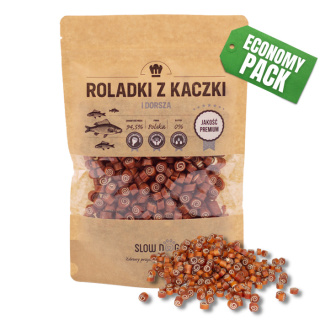 SLOW DOG Treserki Roladki z kaczki i dorsza 250g