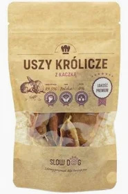 SLOW DOG Uszy królicze z kaczką 100g