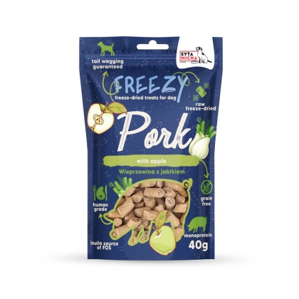 SYTA MICHA Liofilizowane przysmaki wieprzowina z jabłkiem i koprem włoskim 40 g