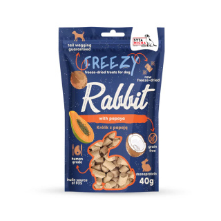 SYTA MICHA Liofilizowane przysmaki królik z papają 40 g