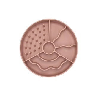 FIBOO Slow fiboowl antypoślizgowa miska spowalniająca jedzenie różowa