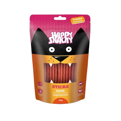 HAPPY SNACKY Patyczki z jagnięciny 80 g