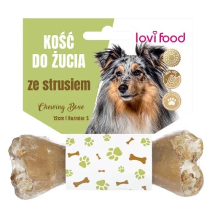LOVI FOOD Kość ze strusiem S 12 cm