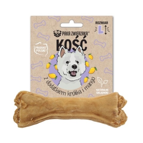 PAKA ZWIERZAKA Kość z dodatkiem królika i mango 13,5 cm PAKA ZWIERZAKA Kość z dodatkiem królika i mango 13,5 cm