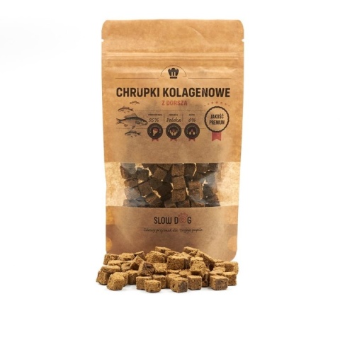 SLOW DOG Chrupki kolagenowe z dorsza 100 g SLOW DOG Chrupki kolagenowe z dorsza 100 g