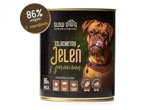 SLOW DOG Karma mokra szlachetny jeleń z żurawiną 410 g