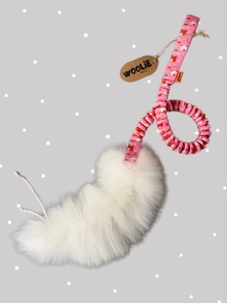 Szarpak pleciony dla małych piesków futro białe/lamy SUPER OKAZJA