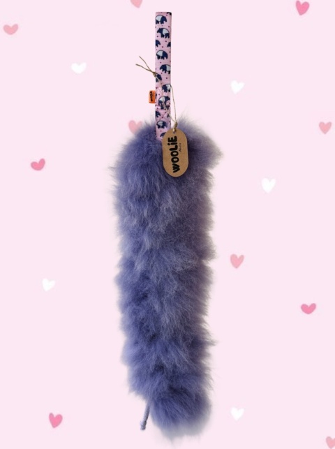 Szarpak pleciony futro lawendowe/tapiry SUPER OKAZJA