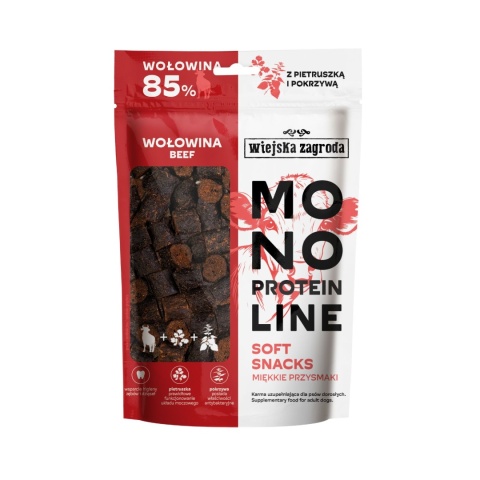WIEJSKA ZAGRODA Monoproteinowe miękkie przysmaki wołowina 115g