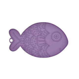 FIBOO Fishka antypoślizgowa mata do lizania fioletowa