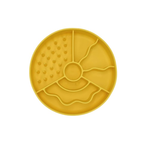 FIBOO Slow fiboowl antypoślizgowa miska spowalniająca jedzenie żółta