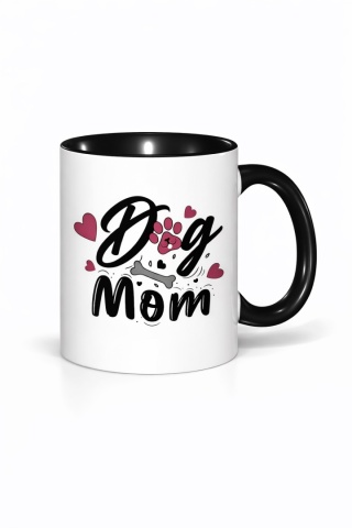 Kubek "Dog mom" 350 ml czarny