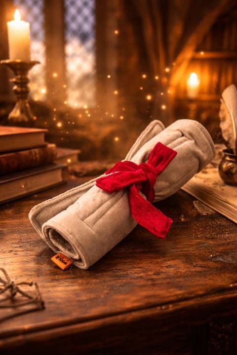 List z Doogwartu - szeleszcząca zabawka z owczym futrem