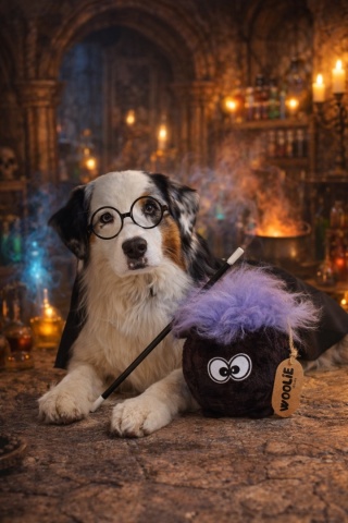 Magiczny kocioołek - zabawka z owczym futrem