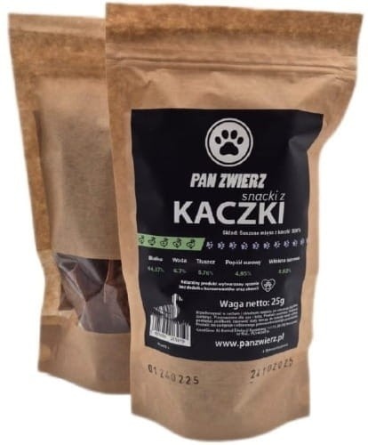 PAN ZWIERZ Naturalne smaczki z kaczki 25 g
