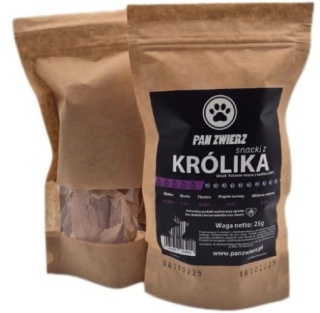 PAN ZWIERZ Naturalne smaczki z królika 25 g