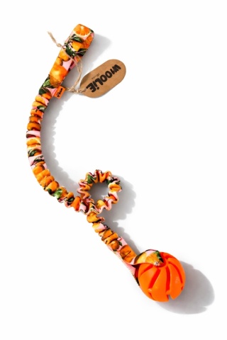 Piłka aportowa z super długą rączką pomarańcze SUPER OKAZJA