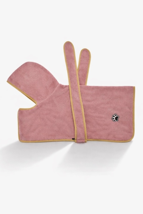 Szlafrok dla psa z kapturem różowy